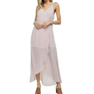 Crescent Samantha Surplice Sleeveless Maxi Dress Mauve Size Large NWT